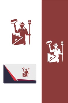 Master stroke Creations painter logo vector