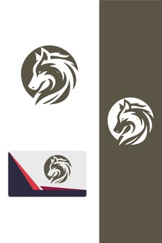 Shadow fang wolf logo vector