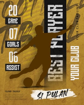 Best Player Football Template psd