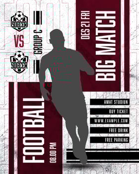 Football big match social media template psd
