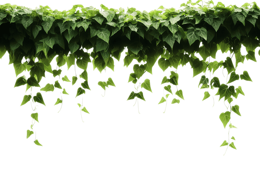 A green vine hanging from a black background png