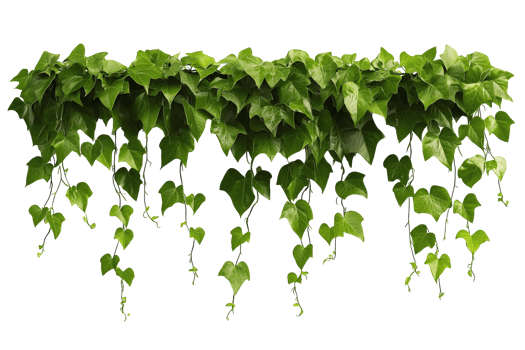 A hanging vine with green leaves png