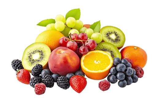 A pile of fruit on a black background png