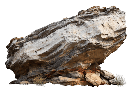 A rock with a large rock in the middle of it png
