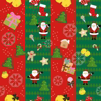 A Christmas designed in red and green background. vector