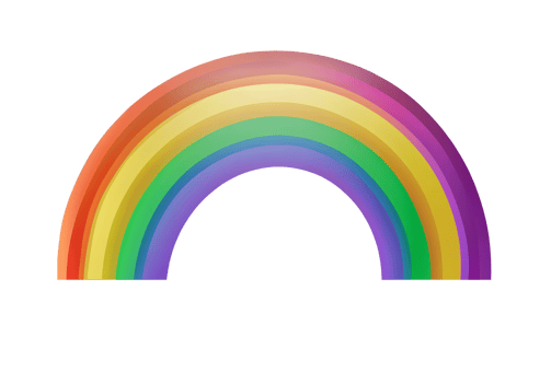 Rainbow arc on transparent background png