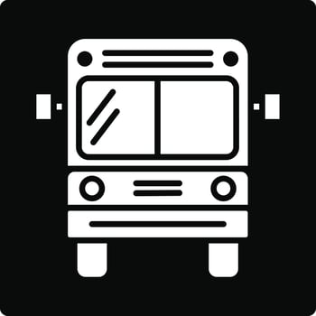 School Bus Illustration Icon vector