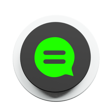 Bubble icon speech chat on 3d shape with shadow png