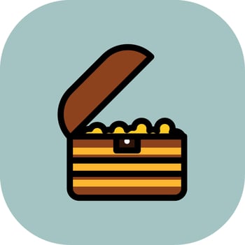 Treasure Colorful Icon Style vector