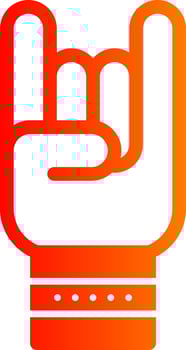 Hand Colorful Icon Style vector
