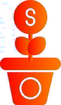 Growth Colorful Icon Style vector