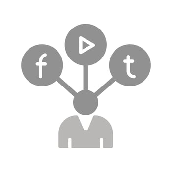 Social Media Influencer Icon Design vector