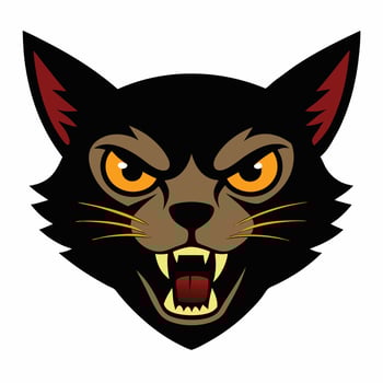 Fierce Cat Head Logo vector