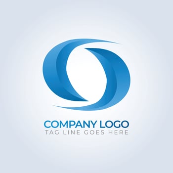 Company identity logo, unique logos, creative logo idea, logo template, blue theme vector