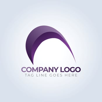 Company logo, unique logos, creative idea, logo template, blue theme, silver background vector