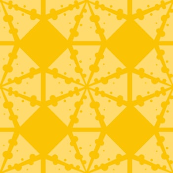 Seamless pattern of triangle slices of cheese on a yellow background vector