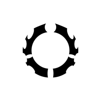 Horned black frame for an aggressive, mythical avatar. vector