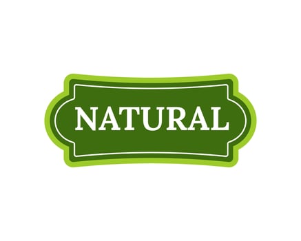 Green eco label for vegan, fresh, and healthy product branding. vector