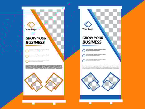 Business Roll up Banner Design Template vector