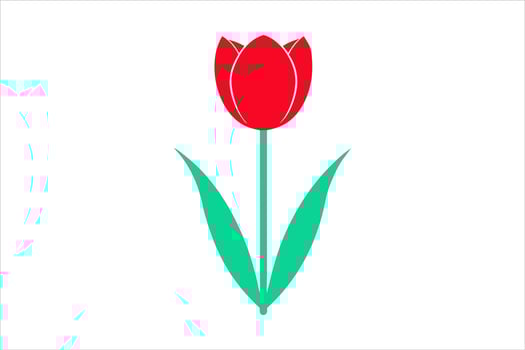 flower , simple tulip flower icon art illustration vector