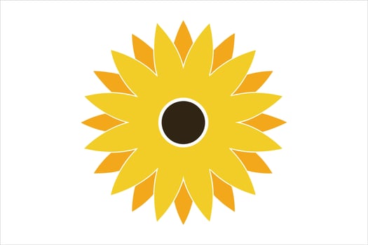 flower , simple sunflower icon art illustration vector