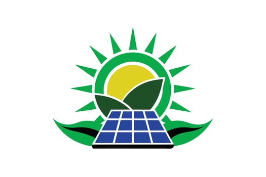 Eco-Friendly Solar Panel Logo Design vector