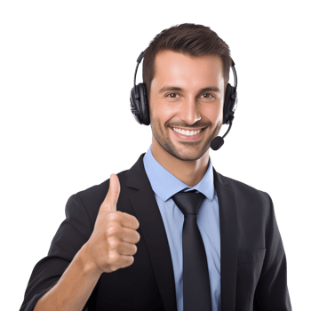 Male Tech Support or Technical Support Isolated on Transparent Background png