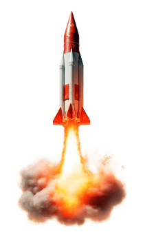 Missile Rocket Launching Isolated on Transparent Background png