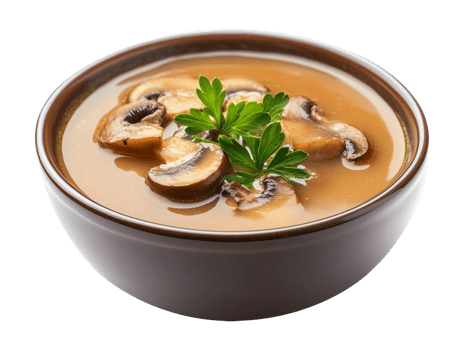 Mushroom Soup Isolated on Transparent Background png