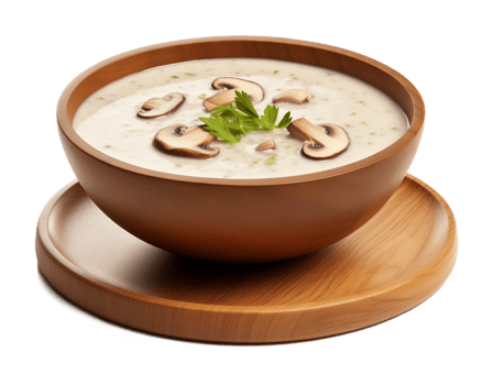 Mushroom Soup Isolated on Transparent Background png