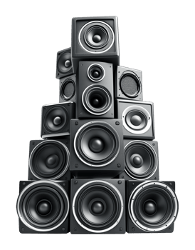 Stack of Speaker Isolated on Transparent Background png