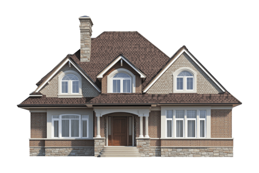 Brick House Isolated on Transparent Background png