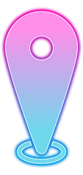 Neon Location Pin Icon For Map Pinpoint png