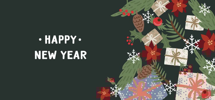 Christmas banner editable template with cute elements for design vector