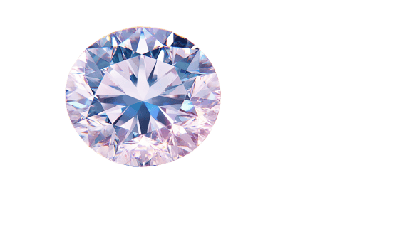 Brilliant cut diamond gemstone on transparent background png