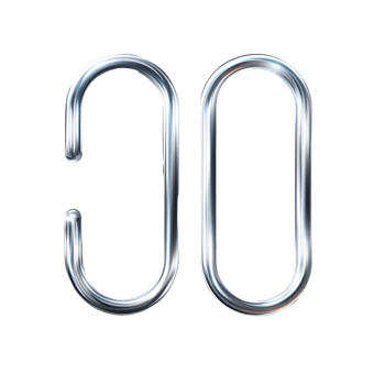 Chrome metal number zero zero on transparent background png
