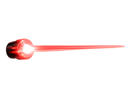 Red laser beam effect on transparent background png