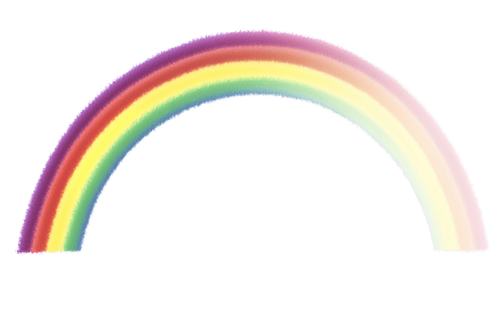 Pastel rainbow arc on transparent background png