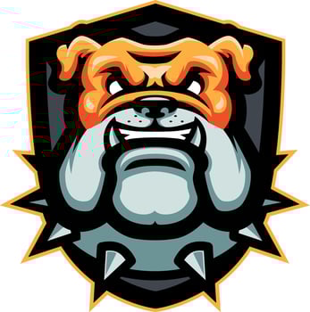 Angry Bulldog Head Mascot vector