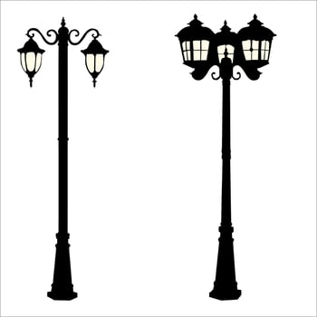 garden lamp vintage vector