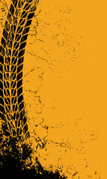 Black and yellow blank wallpaper grunge brush strokes tire tread abstract vector