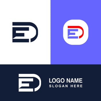 ED logo icon for business sign. vector