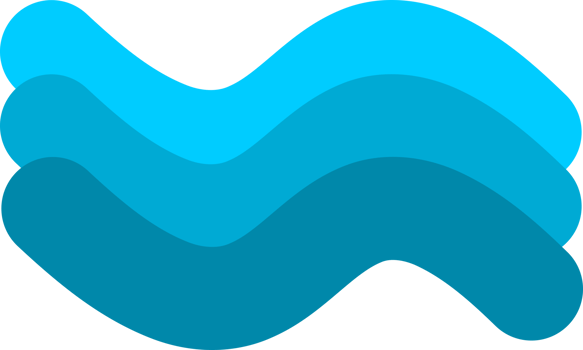 Blue wave water abstract icon png
