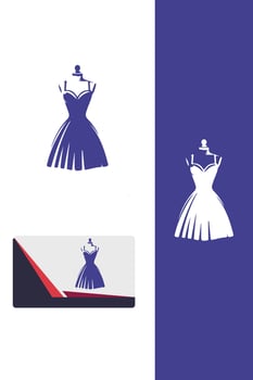 Stitched Perfection dress maker logo vector