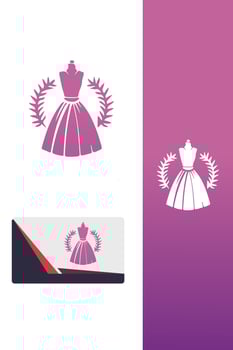Satin Silk Studio dress maker logo vector