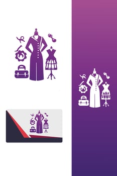 Elite Dressmakers dress maker logo vector