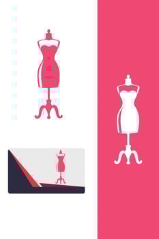 Silk Seamstress dress maker logo vector