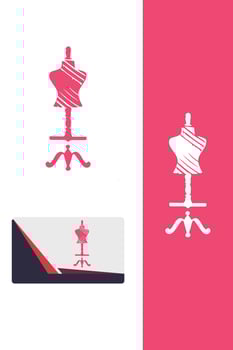Tailored Perfection dress maker logo vector