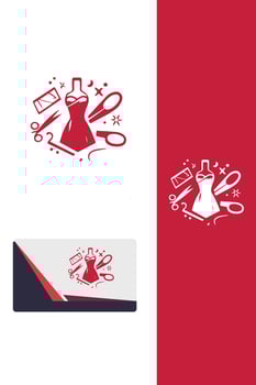 Couture Craft dress maker logo vector