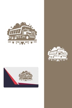 Mighty Haul Transport Truck Logo vector